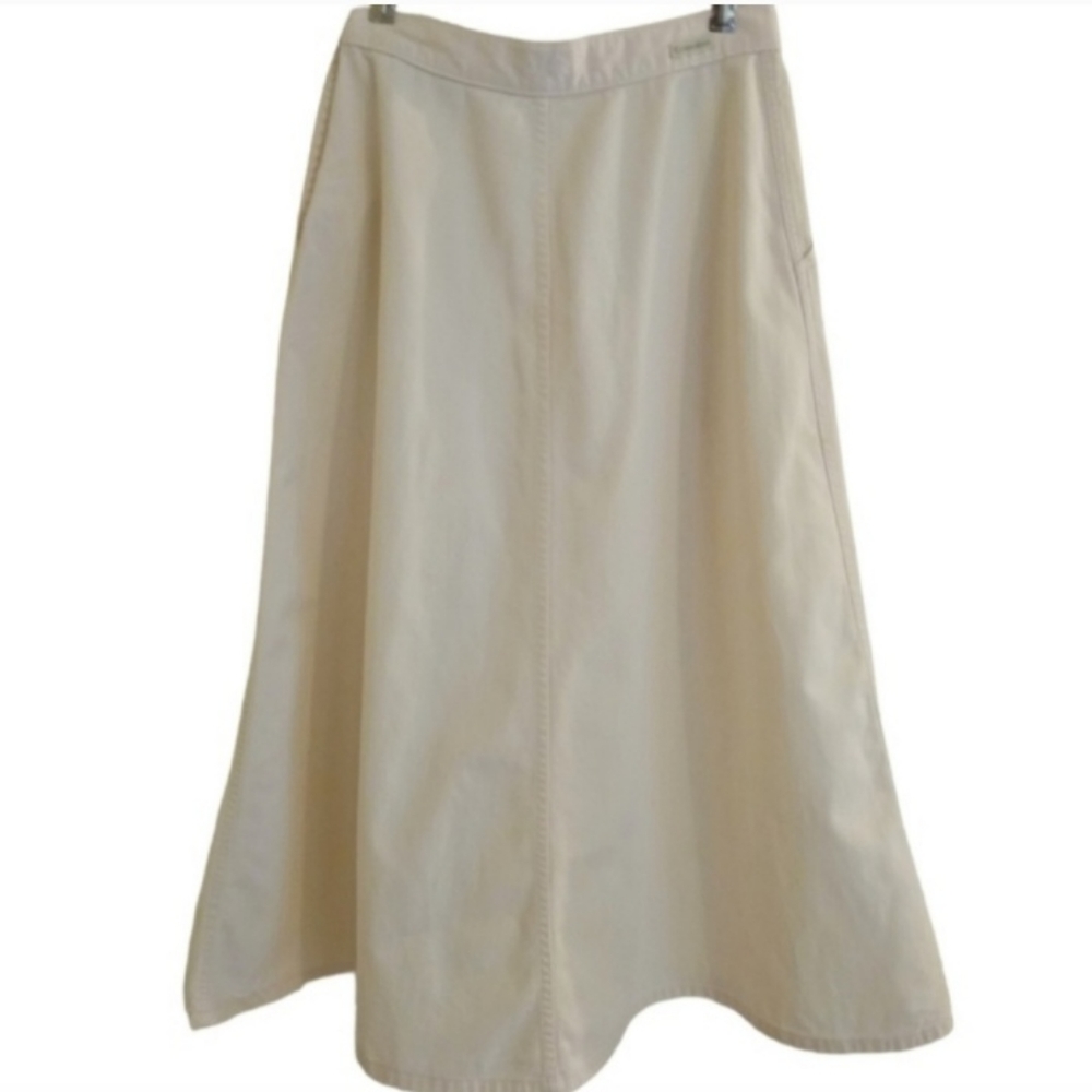 Vtg CK Pale Pink Denim Skirt - Picture 13 of 16